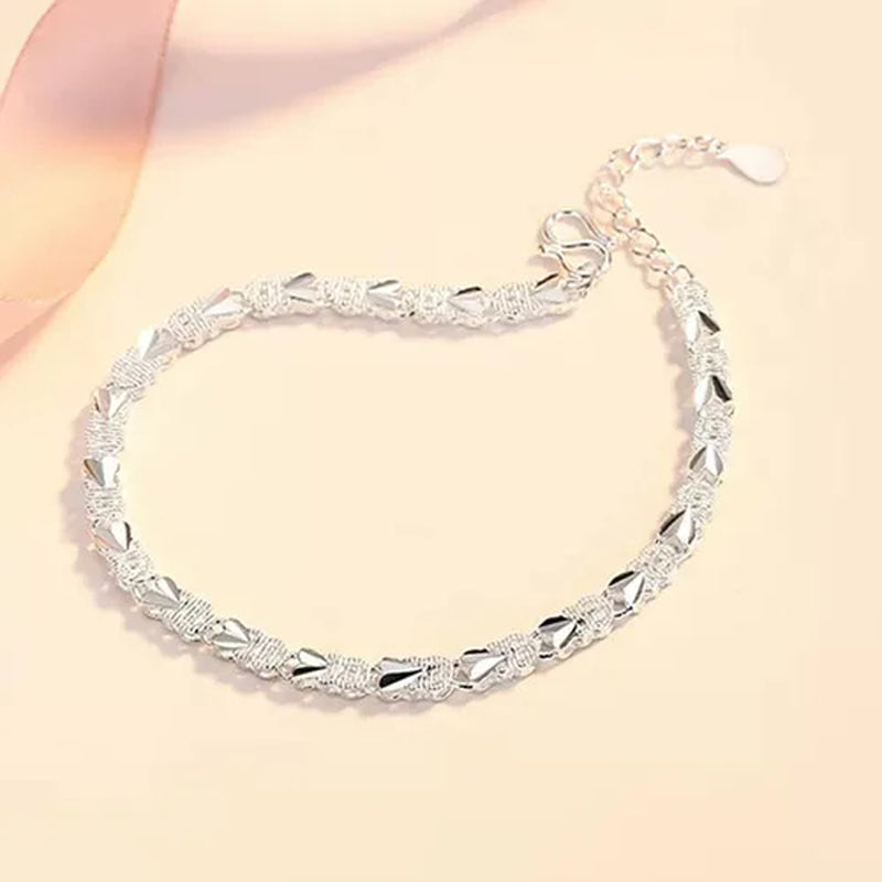 925 Sterling Silver Heart Shaped Bracelet for Women Retro Korean Versatile Zircon Charm Bracelets Original Party Jewelry Gifts